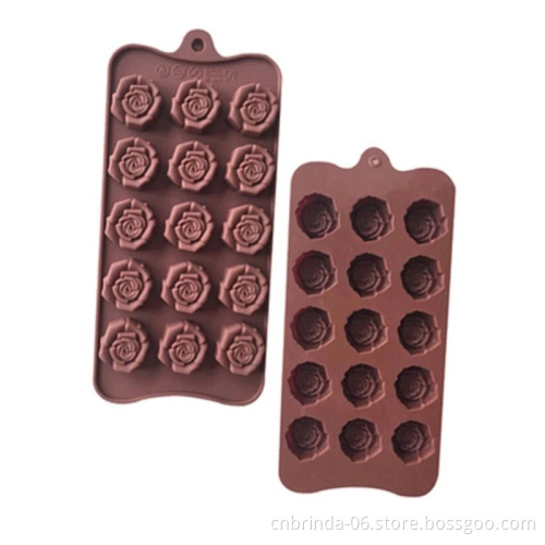 Rose 3D Mold Silicone Flower Rose Soap Mold Ice Tray Baking Cake Decoration Valentine's Day Tool